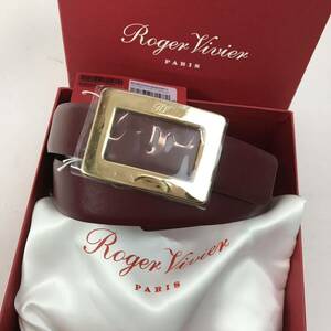 h75 新品 未使用 Roger Vivier ロジェヴィヴィエ レザー ベルト 本革 80 革ベルト RCWC03431005KF0F71 正規品