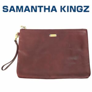 h140 SAMANTHA KINGZ サマンサ キングズ クラッチバッグ セカンドバッグ ハンドバッグ レザー 鞄 正規品