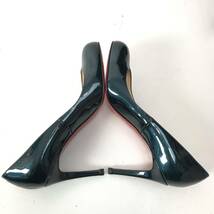 h284 美品 Christian Louboutin クリスチャン ルブタン エナメル パンプス ハイヒール パテントレザー 36.5 レディース 正規品 イタリア製_画像5