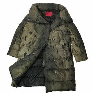 h371 レア MONCLER モンクレール ダウンジャケット ダウンコート KATIEN レディース アウター 1 カーキ 正規品 赤タグの画像3