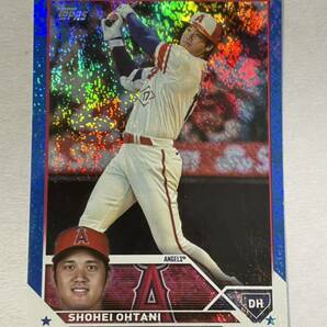 999枚限定 大谷翔平 2023 Topps BLUE SHIMMER パラレル Shohei Ohtani ドジャース MLBカードの画像1