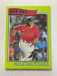 99枚限定 吉田正尚 2023 Topps X Brooklyn LIME プリントサイン Masataka Yoshida Rookie Card MLBカード