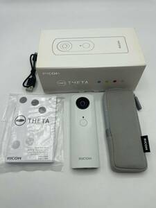 ★【美品】RICOH THETA シータ 360度 全天球カメラ m15 ホワイト 箱付き