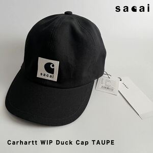 即完売 希少品 sacai Carhartt WIP Reversible Duck Cap Taupe 24SS サカイカーハート キャップ ブラック 帽子 メンズ レディース