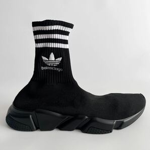 新品同様 希少BALENCIAGA adidas バレンシアガアディダス 23SS スピードトレーナー2.0 サイズ42 27,5cm ブラック ソックスニーカー メンズの画像6