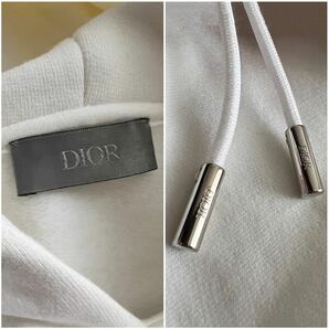 美品 国内正規品 DIOR × Raymond Pettibonディオール 19AW フーディー レイモンドペティボン ロゴ刺繍スウェットパーカー XSサイズ 白の画像8