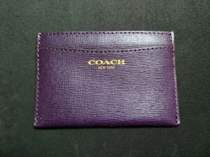 COACH カードケース パスケース 名刺入れ パープル 紫 コーチ