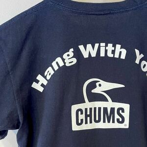 CHUMS／チャムス　used CHUMS×FREAK'S STORE チャムス 別注 アーチロゴ バックプリントＴシャツ　メンズM