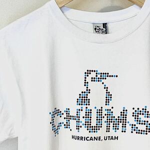 CHUMS／チャムス　used ドットロゴ デザインTシャツ　メンズM