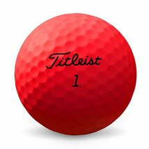 [訳あり・箱潰れ]Titleist タイトリスト TRUFEEL トゥルーフィール ゴルフボール 1ダース 2022年モデル マットレッド ① ボール：新品_画像2