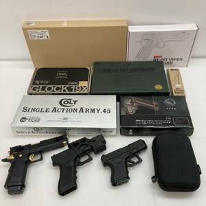 No.4501 ★1円～ 【対象年齢18歳以上 モデルガン セット】 UNLIMITED M1911A1 COLT GOVERNMENT GLOCK19X マグナムライター 他 ジャンク品