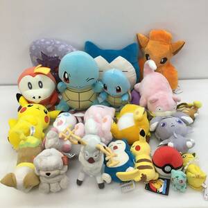 No.4528 ★1円～ 【ポケモン ぬいぐるみ セット】 カビゴン バッグ ピカチュウ ライチュウ ゼニガメ ヤドン ホゲータ ミュウ 他 中古品