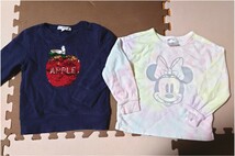 babyGAP Disney・GLOBAL WORK女の子 トレーナー スウェットトレーナー 105 4years 2枚セット ベビーギャップ グローバルワーク_画像1