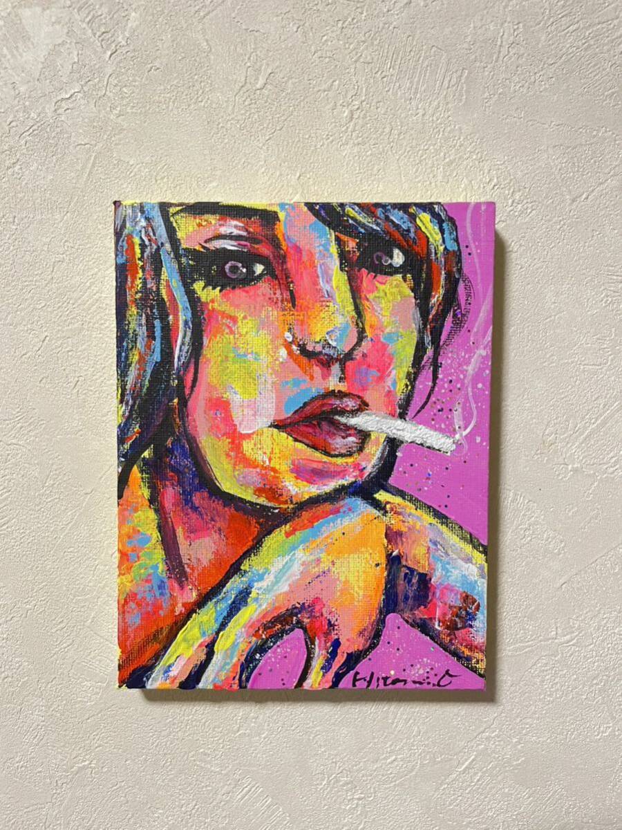 Authentic painting, contemporary art, original art, canvas, women's painting, portrait painting, beauty painting, with certificate of authenticity, Artwork, Painting, acrylic, Gash