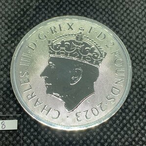 31.1グラム 2023年 (新品) イギリス「チャールズ3世戴冠式記念」純銀 1オンス 銀貨の画像2