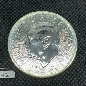 31.1グラム 2023年 (新品) イギリス「ブリタニア」純銀 1オンス 銀貨 (チャールズ3世)の画像2