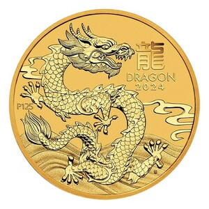 [ written guarantee * capsule with a self-starter ] 2024 year ( new goods ) Australia [. main 10 two main *. year dragon year ] original gold 1/2 ounce gold coin 