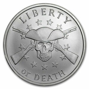 [保証書・カプセル付き] (新品) アメリカ「自由を与えよ。然らずんば死を」純銀 1 オンス メダル
