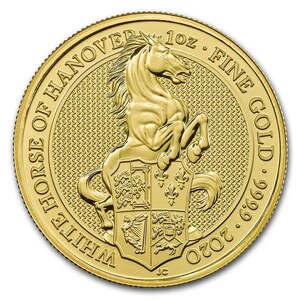 [ written guarantee * capsule with a self-starter ] 2020 year ( new goods ) England [ Queens Be -stroke * white hose white horse ] original gold 1 ounce gold coin 