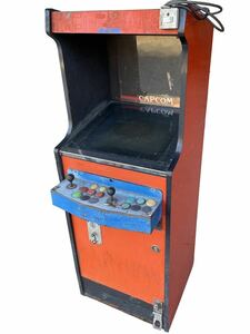 駄菓子屋筐体 CAPCOM 14インチ カプコン アップライト 10円ゲーム ゲーム筐体 オレンジ筐体 アーケードゲーム Arcade Game Cabinet★