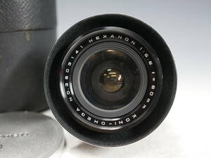 ◆Koni-Omega用レンズ【HEXANON 1:5.6 f=60mm】USED品 革ケース付属 コニオメガ Ω コニカ