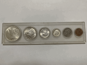 アメリカ コイン6枚セット ピースダラー 1923 ケネディ 1964 銀貨など