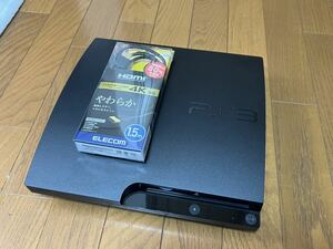 中古 SONY PlayStation3 CECH-3000A ブラック 初期化済　160GBソニー PS3 本体&HDMIケーブルのみ