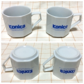 ２個セット Konica コニカ 陶器製カップ コーヒーカップ カップ ノベルティ カメラの画像1