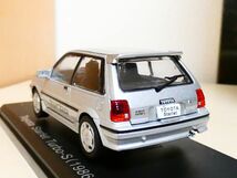 国産名車コレクション 1/43 トヨタ スターレット ターボ Ｓ 1986 シルバー アシェット toyota starlet 旧車 クラシックカー ミニカー ＴＡ_画像2