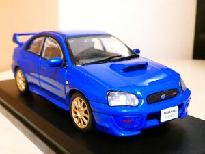 国産名車コレクション 1/43 スバル インプレッサ WRX STI 2004 青 アシェット Subaru impreza 旧車 クラシックカー ミニカー ＴＡ