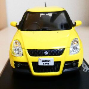 国産名車コレクション 1/43 スズキ スイフト スポーツ 2005 黄色 アシェット Suzuki swift sport 旧車 クラシックカー ミニカー ＴＡの画像3