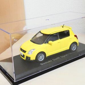 国産名車コレクション 1/43 スズキ スイフト スポーツ 2005 黄色 アシェット Suzuki swift sport 旧車 クラシックカー ミニカー ＴＡの画像7