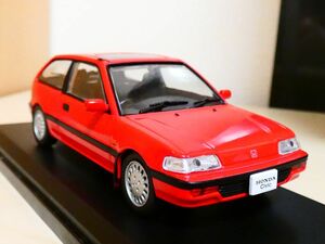 国産名車コレクション 1/43 ホンダ シビック 1987 赤 アシェット 旧車 クラシックカー ミニカー ＴB