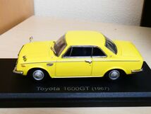 国産名車コレクション 1/43 トヨタ 1600GT 1967 黄色 ② アシェット 旧車 クラシックカー ミニカー ＴC_画像5