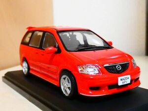 国産名車コレクション 1/43 マツダ MPV 2002 赤 アシェット 旧車 クラシックカー ミニカー ＴC