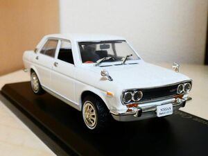 国産名車コレクション 1/43 日産 ブルーバード Nissan Bluebird 1600 SSS 1969 白 ② アシェット 旧車 クラシックカー ミニカー ＴD