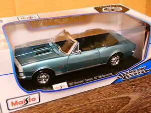 マイスト Maisto 1/18 1967 chevrolet camaro ss 396 convertible シボレー カマロ アメ車 ミニカー クラシックカー