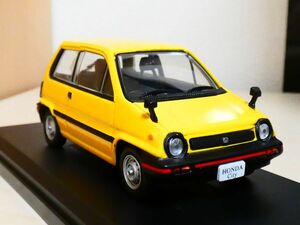 国産 名車コレクション 1/43 ホンダ シティ 1981 黄色 Honda CITY アシェット 旧車 クラシックカー ミニカー ＴD