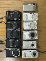 Canon ex-h15&ex-zs10&pc1256&CANON PowerShot G7X&Sony dsc-p8 RX100 Fujifilm Finepix F100fd などカメラまとめ11個【AA49】_画像1