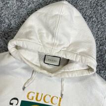 現行タグ◆大人気◆ グッチ GUCCI パーカー プルオーバー ビンテージロゴ インターロッキング L〜XL フード メンズ レディース 白 ホワイト_画像2