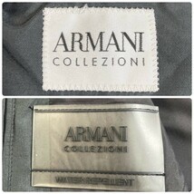 ◆極美品◆希少2XL アルマーニコレッツォーニ ARMANI COLLEZIONI トレンチコート ロングコート 撥水加工 グリーン 緑 ビジネス メンズ 52_画像8