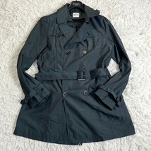 ◆極美品◆希少2XL アルマーニコレッツォーニ ARMANI COLLEZIONI トレンチコート ロングコート 撥水加工 グリーン 緑 ビジネス メンズ 52_画像2