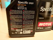 モチュール MOTUL エンジンオイル specfic 0101 10W-50 1L 6本セット 100%化学合成 ACEA C3 ABARTH アバルト専用 595 695 _画像3