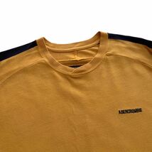 90's Abercrombie & Fitch フットボールTシャツ マスタード ロンT カットソー ビンテージ オールド アバクロ_画像2