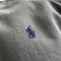 90's Polo Ralph Lauren コットンツイル ボタンダウンシャツ グレー XL ビンテージ オールド ポロ ラルフローレン_画像8