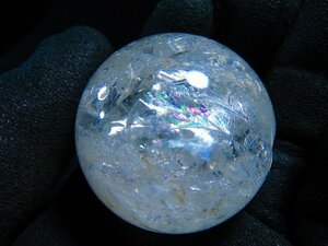 ★超強パワー★天然水晶★ヒマラヤ産★★虹入り★丸玉★超巨大120ｇ★42㎜★ta1217台座付き