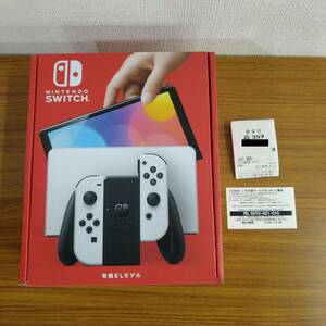 【1円スタート!/未使用】Nintendo Switch ニンテンドースイッチ 本体 有機ELモデル ホワイト 保証印/レシート有 任天堂 G240311-51