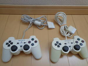 【SONY】 PlayStation2 DUALSHOCK2 デュアルショック2　コントローラー/ホワイト/白　2台　PS2/プレイステーション2