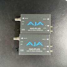 「16_KN1」2個セット　AJA HA5-Plus HDMI to SDI 電源アダプター無し　本体のみ　現状出品　^A5_1_画像1