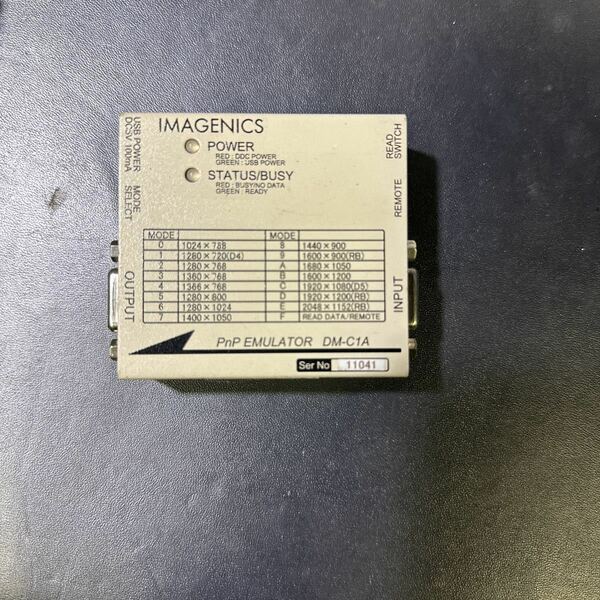 「S575」IMEGENICS（イメージニクス）DM-C1A プラグアンドプレイエミュレーター 中古品　本体のみ　コード無し